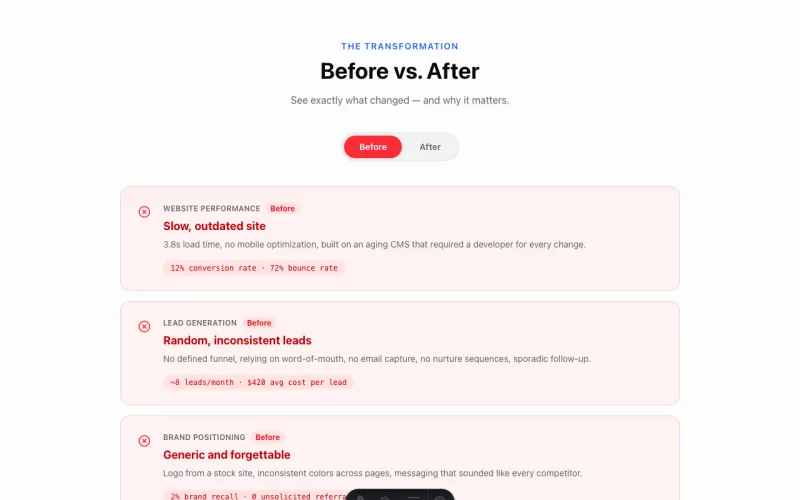 Before & After preview