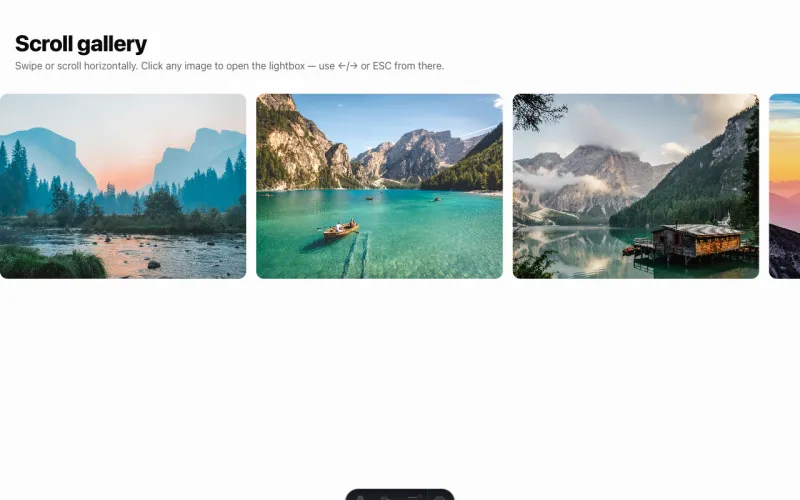 Horizontal Scroll preview